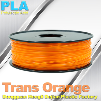 1.75mm/3.0mm δια τα πορτοκαλιά χρώματα 1KG ινών εκτυπωτών PLA τρισδιάστατα/το ρόλο