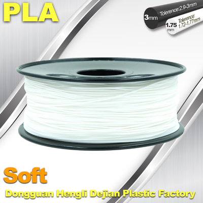 Μαλακή ίνα εκτυπωτών PLA τρισδιάστατη., 1,75/3.0mm, άσπρο χρώμα