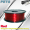 Όξινη και αλκαλική αντίσταση 1.0kg ινών εκτυπωτών ύψους διαφανής κόκκινη PETG τρισδιάστατη/ρόλος