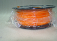 Βιοδιασπάσιμη πορτοκαλιά ίνα 1.75mm εκτυπωτών PLA τρισδιάστατη υλικά για την τρισδιάστατη εκτύπωση