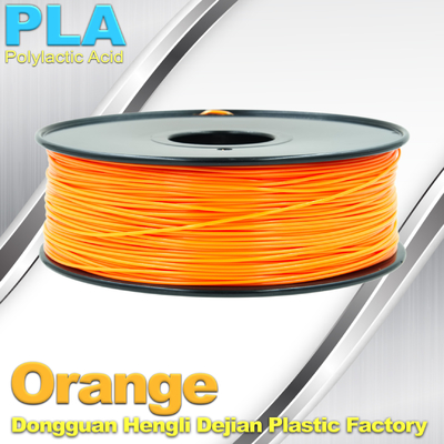 Βιοδιασπάσιμη πορτοκαλιά ίνα 1.75mm εκτυπωτών PLA τρισδιάστατη υλικά για την τρισδιάστατη εκτύπωση