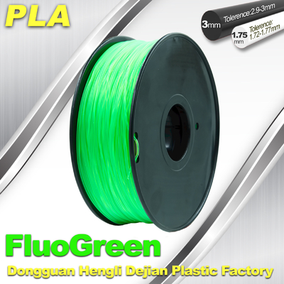 1.75/3mm PLA Fluo - πράσινη φθορισμού ίνα για RepRap, Cubify