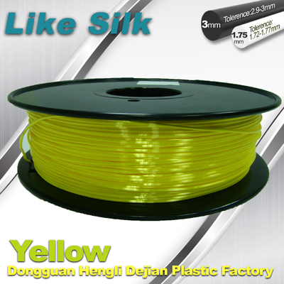 Κίτρινο πολυμερές σύνθετο ινών εκτυπωτών χρωμάτων τρισδιάστατο (όπως το μετάξι) ίνα 1.75mm/3.0mm