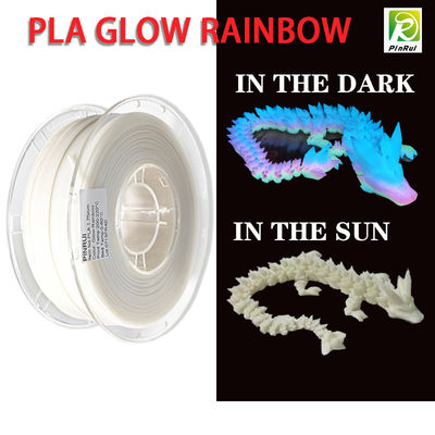 PINRUI Glow Rainbow PLA 1kg 1,75mm ουράνιο τόξο λευκό 3D εκτυπωτή νήμα αλλαγή χρώματος στο σκούρο πλαστικό για 3D εκτυπωτή