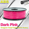 Χρωματισμένη ίνα εκτυπωτών ABS τρισδιάστατη 1.75mm/3.0mm, σκοτεινή ρόδινη ίνα ABS