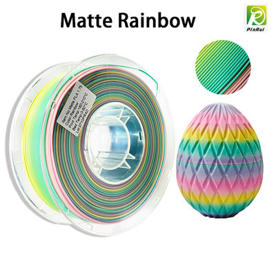 Πίνακας εκτύπωσης PINRUI 3D Filament PLA Matte Rainbow 1.75mm 1kg Πολλαπλά χρώματα ταιριάζουν με τους περισσότερους εκτυπωτές FDM