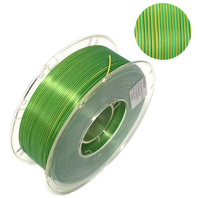 τρισδιάστατη ίνα 1.75mm μεταξιού PLA ινών εκτυπωτών διπλό χρώμα για την τρισδιάστατη εκτύπωση εκτυπωτών
