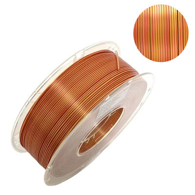 τρισδιάστατη ίνα 1.75mm μεταξιού PLA ινών εκτυπωτών διπλό χρώμα για την τρισδιάστατη εκτύπωση εκτυπωτών