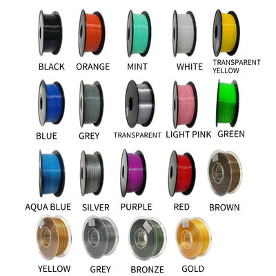 High Precision PETG Filament for 3D Printing with ±0.03mm Tolerance and 200℃-240℃ Print Temperature in 12+ Colors
