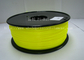Σκοτεινή κίτρινη ίνα ABS, πλαστικό υλικό 1,75/3mm εκτύπωσης ινών τρισδιάστατο