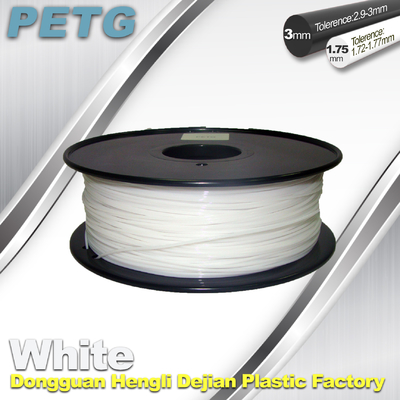 Άσπρη ίνα ινών 1,75/3.0mm αντίστασης PETG θερμοκρασίας
