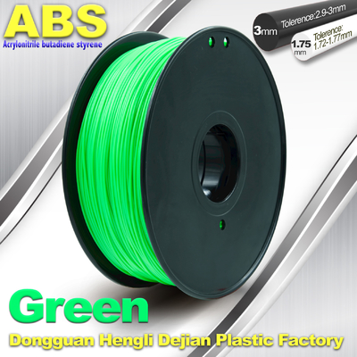 Προσαρμοσμένο Green1.75mm/3.0mm 1.0KgG/τρισδιάστατη ίνα εκτυπωτών ABS ρόλων